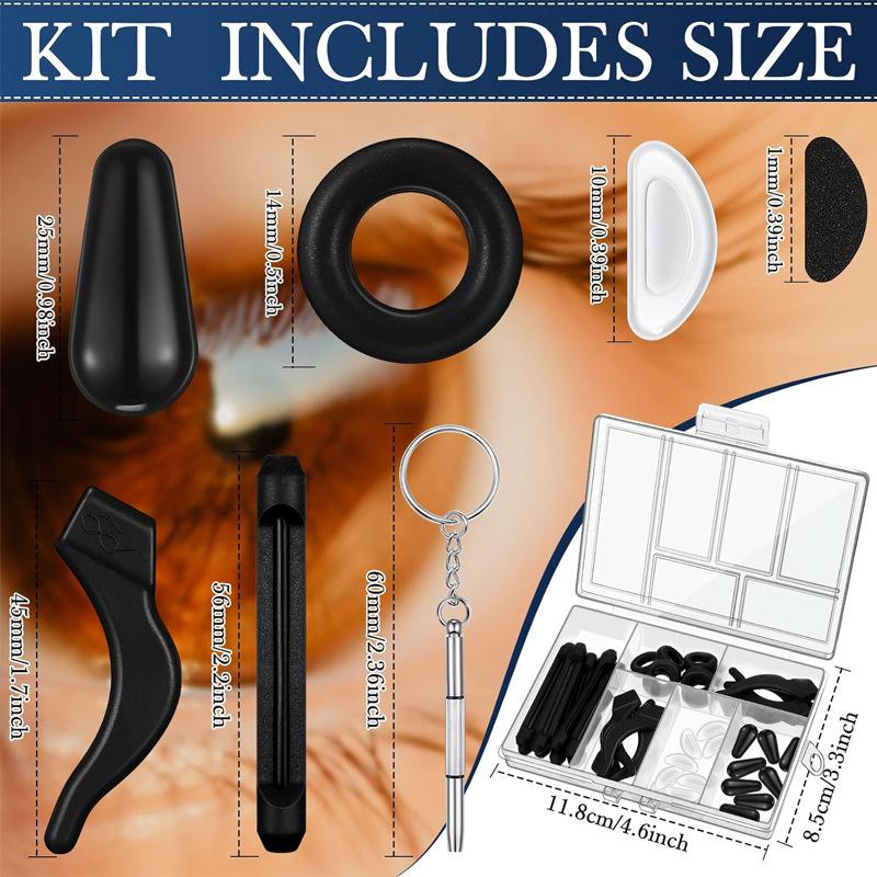 60 Stück Brillenhalter Anti-Rutsch Halter Silikon Ohrhaken Set Brillenhalter Komfort für Brillen Brillen Zubehör