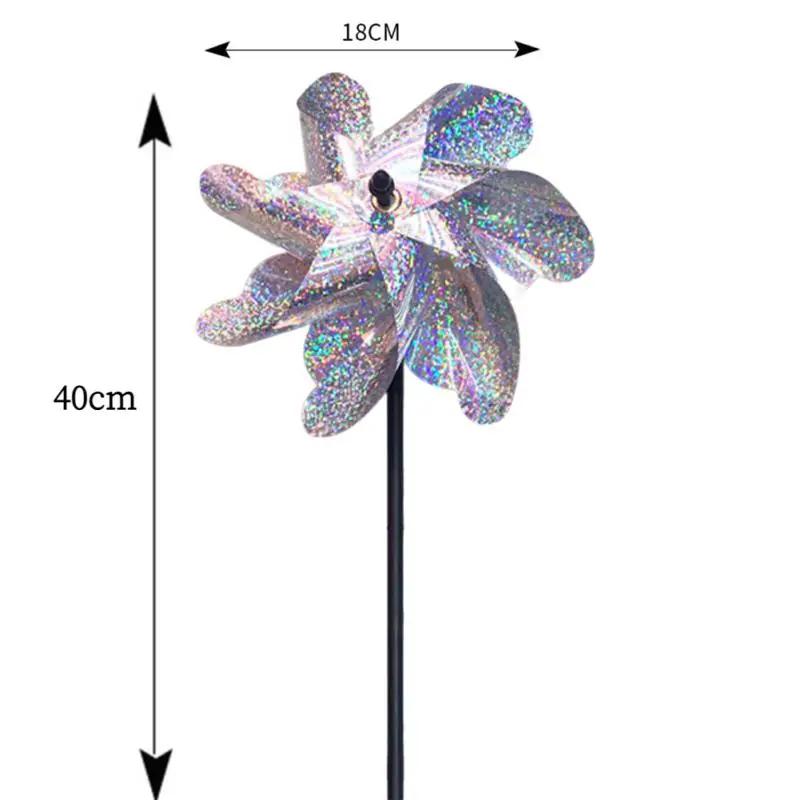 1-10Pcs Bird Repeller Windmill Reflective Sparkly Bird Deterrent Pinwheels Bird Scarer Animal Repeller Outdoor Garden Decoration