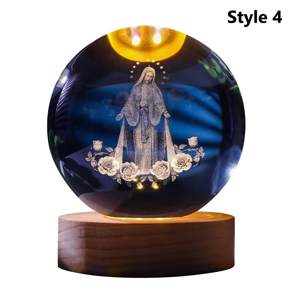 

1 шт. Світлодіодна підставка для дисплея, 3D-нічник, тепле світло, USB-підсвічування ручної роботи Style 4