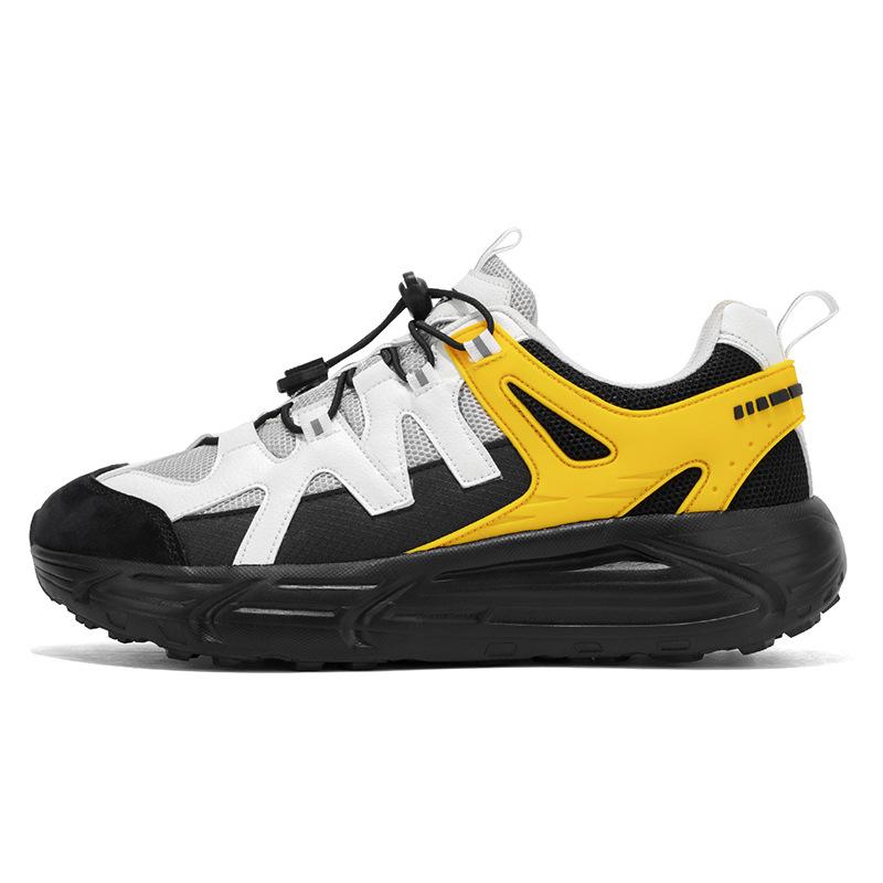 Light luxury four-season retro running shoes low-top leather large-size wide-head shoes all-terrain outdoor sports shoes