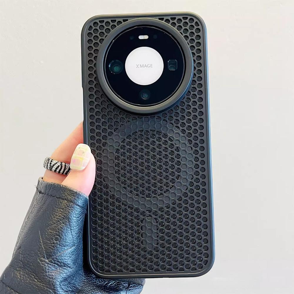 Case For Huawei Mate 80 Pro New Solid color Honeycomb Magnetic Heat Dissipation Protect Back Phone Cover For Mate 80 Pro Shell Huawei Mate 80 Pro