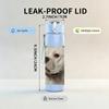 1PC Strong White Bulldog Face 750ml Color Plastic Sports Water Bottle Leakproof Flip Straw Lid Suitable for Sports Office Home Use