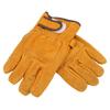 Heat Resistant Gloves Calf Leather Polyester Hand Protection BBQ Grill Oven Mitts Short TypeYellow
