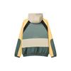 FILA Loose Casual Color Block Logo Knit Hooded American Vintage Sweatshirt Men sweatshirt Sky-Gray Green F11M239208F-GN