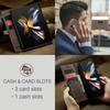 CaseMe Luxury Crazy Horse Design Kickstand Flip Leather Wallet Cover for Samsung for Galaxy Z Fold 4 Business Style Mobile Phone