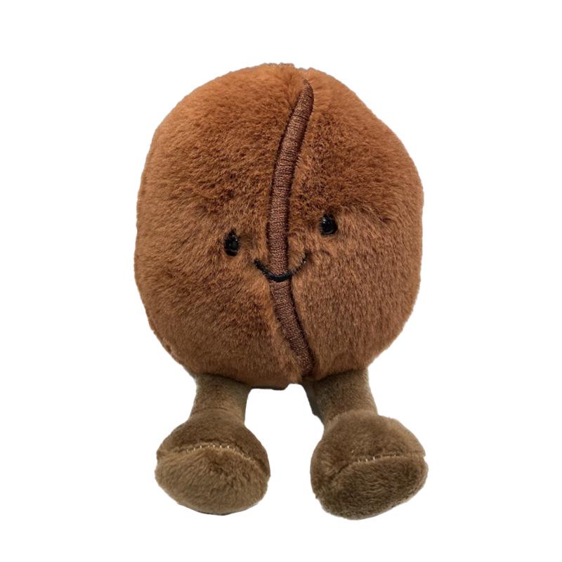 Mini Coffee Bean Plush Doll - Cartoon Coffee Plush Toy for Kids