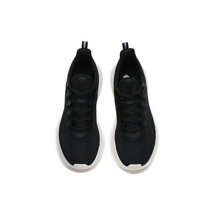 Anta Cushioning Slip Resistant Abrasion Resistant Breathable Lightweight Low top Running Shoes Women's Black Gray 122235571-1