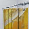 Artistic Abstract Shower Curtain Yellow White Watercolor Design Bathroom Decor For Home Waterproof Fabric With Hook Rings (Yello