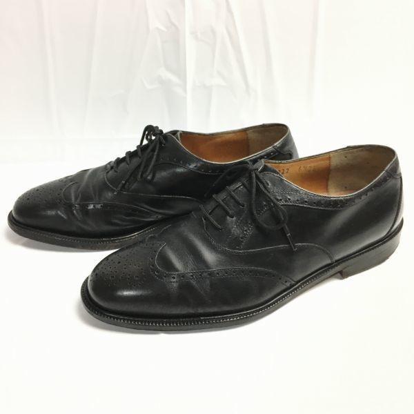 Salvatore Ferragamo Vintage Made In Italy Size 6.5EE (24.525.0cm) Wingtip Business Shoes Black Men's(USED)