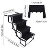 Foldable 4 Steps Pet Ramp Nonslip Lightweight Sturdy Dog Cat Ladder Easy Clean Rubber Base Folding Pet Stairs for Car Pet Mobili