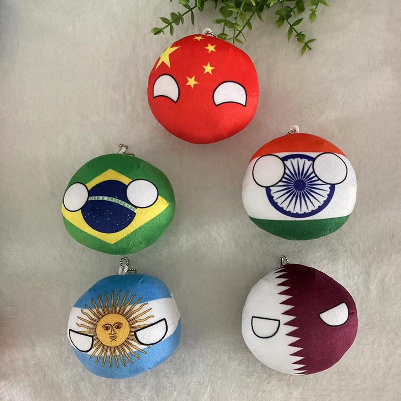 Julegaver Country Ball Plysjdyr 10Cm Polandball Anheng Landsflagg Kuler Countryball Kosedukke
