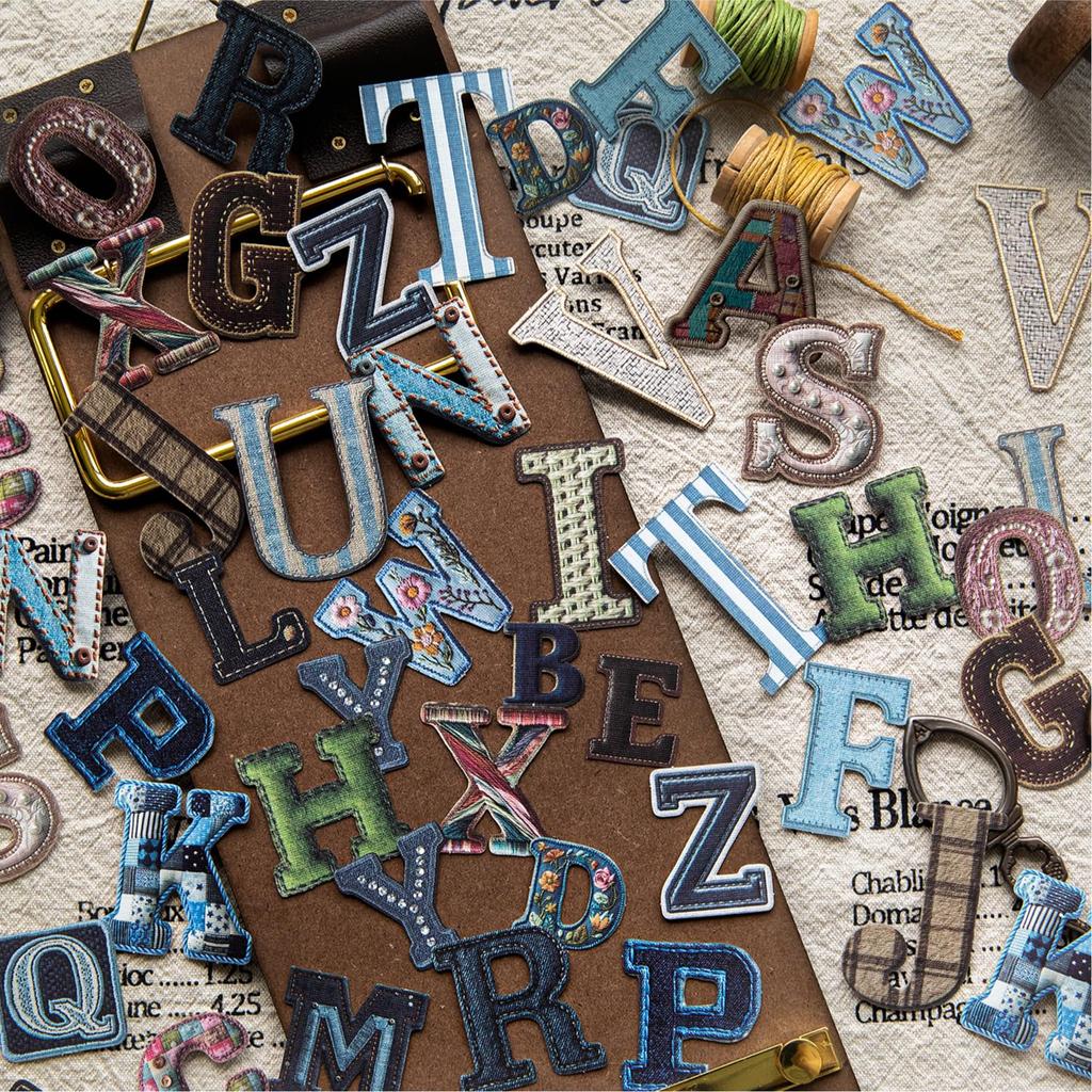 Frekyar Assorted Sticker Collage Large Cute Planner Stylish Cute Collage Vintage Sticker Retro Alphabet the Materials, Flakes, Capacity, Girls, Decor,