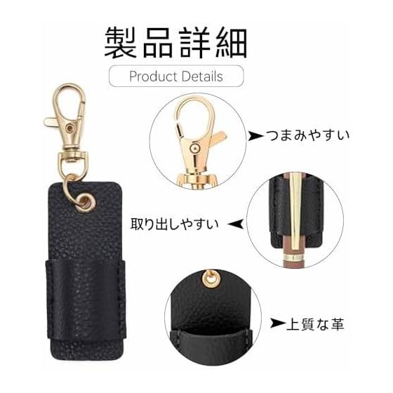 2pcs PU Leather Pen Holder Strap with Metal Clip, Anti-Lost Pen Clip for Lanyards, Space-Saving, Easy to Carry, Pen Organizer for Office, Business,