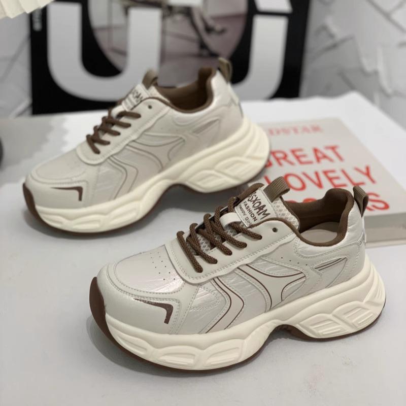 Popular Platform Dad Shoes Women's Spring 2025 New Fashion Trend Versatile Sports Height Increase Casual Shoes Women