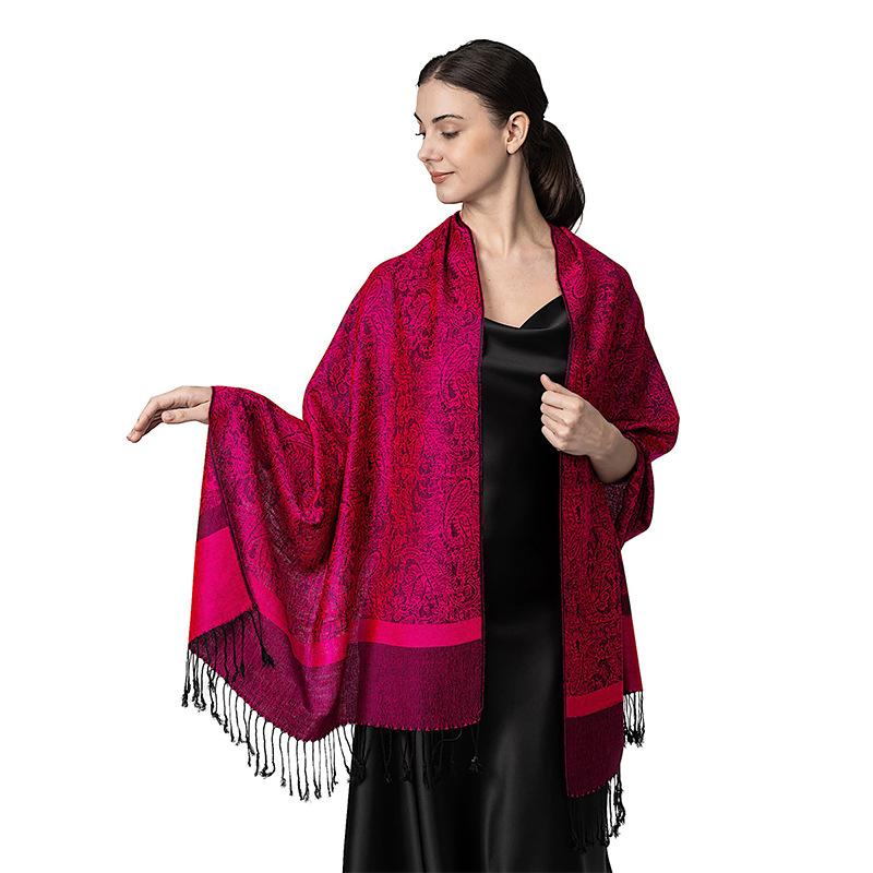 Luxury Brand Light Luxury Shawl Women'S Wrap Scarf Design Jacquard High-End Imitation Cashmere