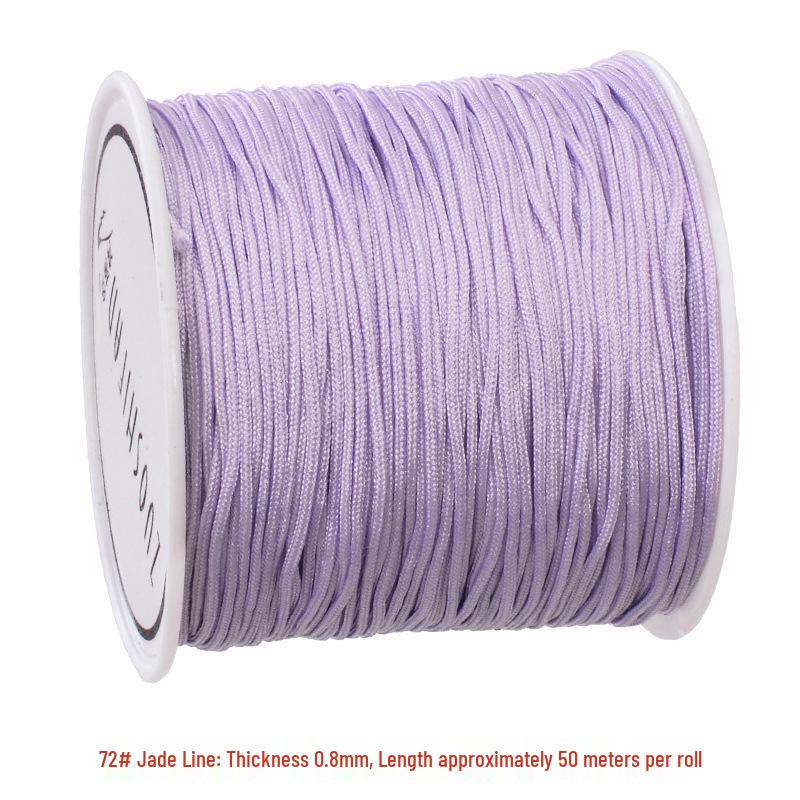 Jadefaden Nr.. 72 Rote geflochtene Kordel für Armbänder und Halsketten - DIY Webmaterial