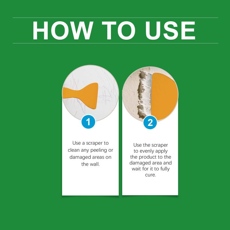 Jue Fish Wall Repair Paste Set 100G White Wall Crack Filling Paste Easy To Use Fast Drying Strong Adhesion Resistance To Peeling