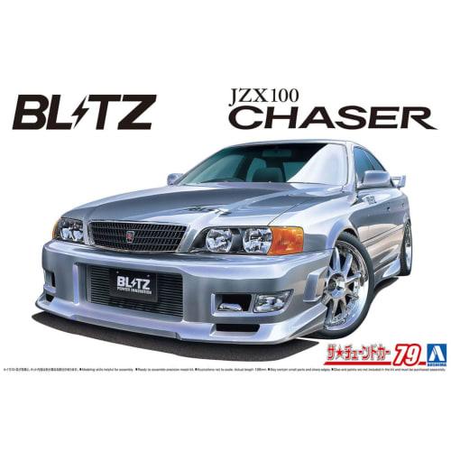Aoshima Bunka Kyozai (AOSHIMA) 1/24 Scale The Tuned Car Series No. 79 Toyota Blitz JZX100 Chaser Tourer 1996 Plastic Model Kit, Pre-Molded Color