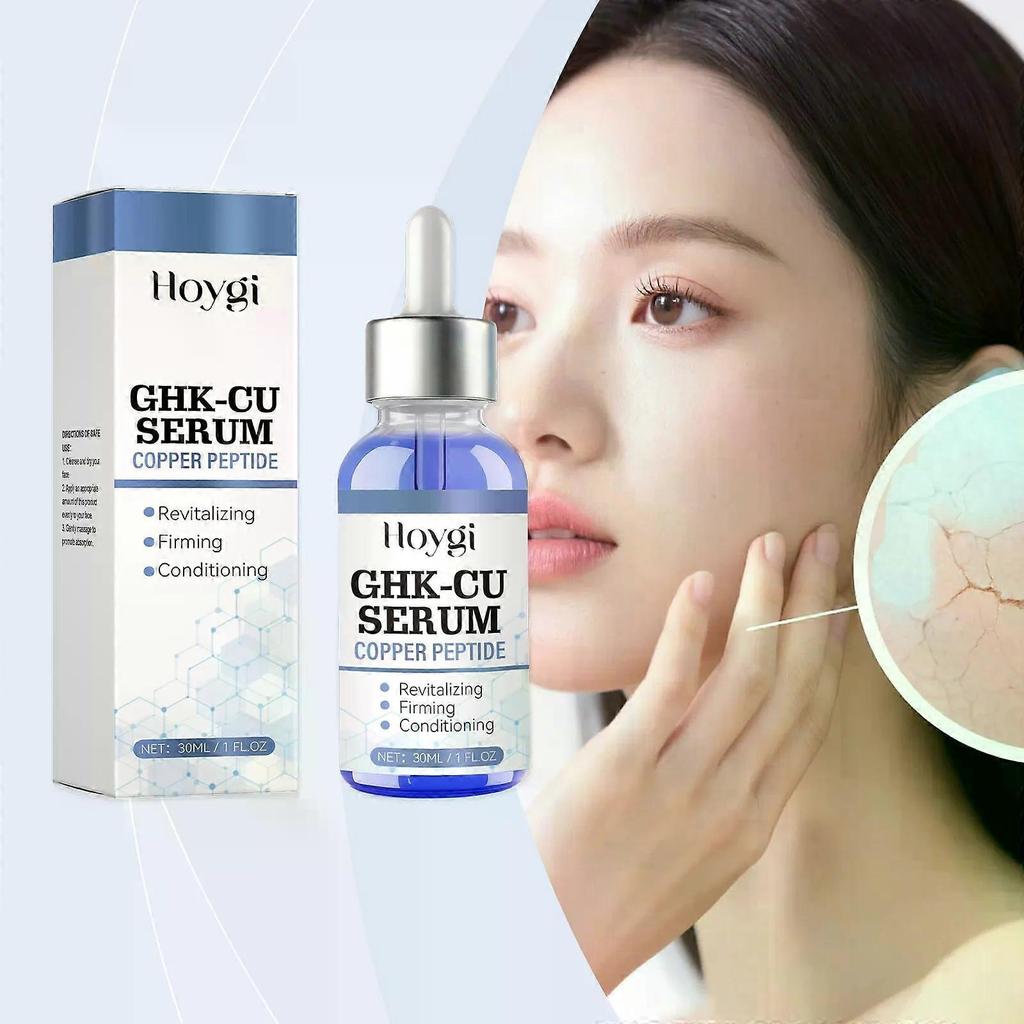 Copper Peptides Serum for Face Firming, Rejuvenating, Collagen Enhancing with GHK-Cu and Hyaluronic Acid Anti Aging Serum for Face