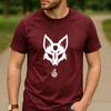 Minimal White Nine Tailed Fox Spirit Graphic T Shirt Unisex Crew Neck Short Sleeve Asian Myth Holiday Gift Top