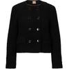 Womens/Ladies Textured Button Suit Jacket