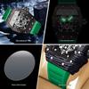 Binbang Men's Silicone Barrel Luminous Fashion Sports Watch