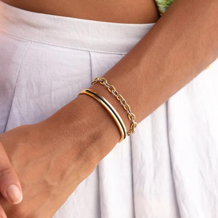 (Women's) Maya Lu 6 Bracelet - Black X Gold