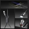 USB-C - USB-C cable with organizer and magnetic holder 1.2m - gray