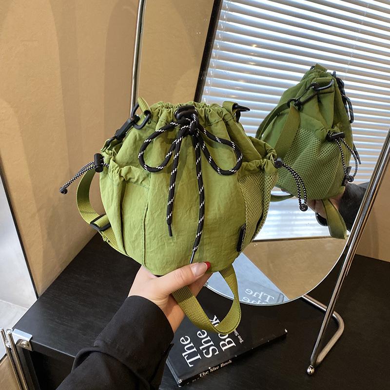 Canvas Bag Female Tide Brand Mobile Phone Bag Leisure Sports Travel Cycling Crossbody Small Bucket Bag
