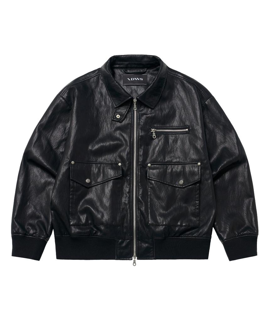Idws Misty Leather Blouson Black