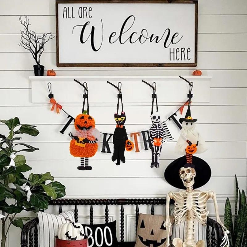 10/1PCS Halloween Decorations Doll Bar Decor Pumpkin Ghost Pendant Scary Halloween Kids Gift Halloween Party Decoration for Home