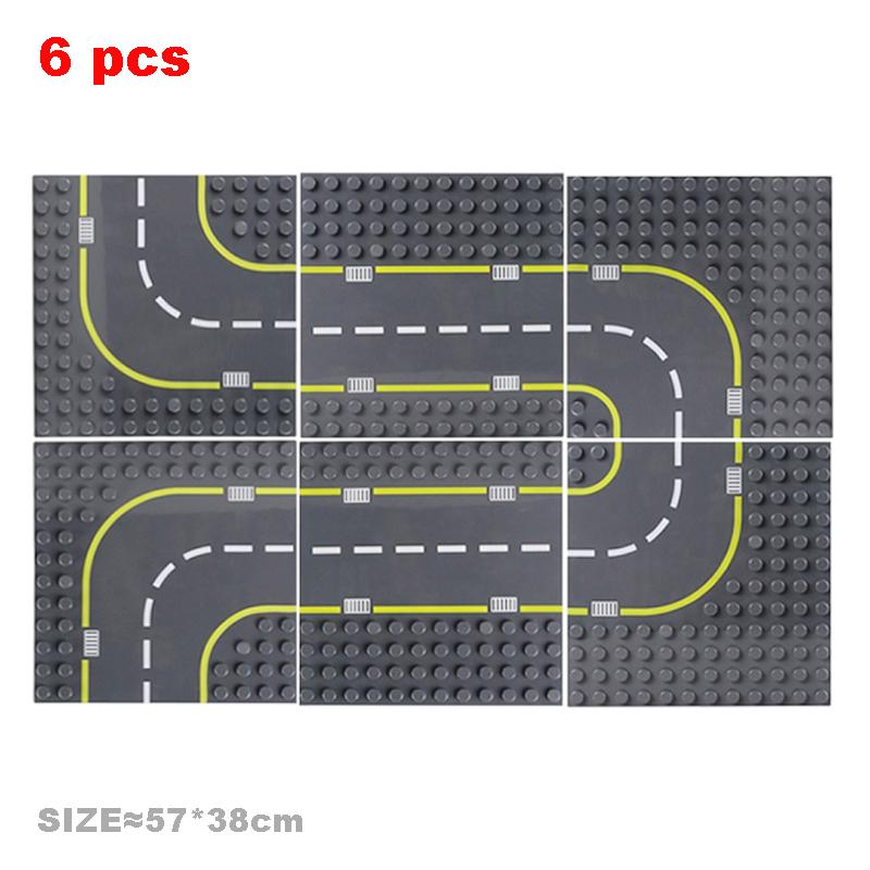 Big Particles Building Blocks City Construct Road Street Base Plates Sets Diy Bricks Accessories Educational Toys For Children