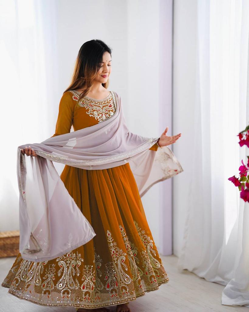 Indian Designer Anarkali Gown Salwar Suit Women Bollywood Party Wear Salwar Kameez