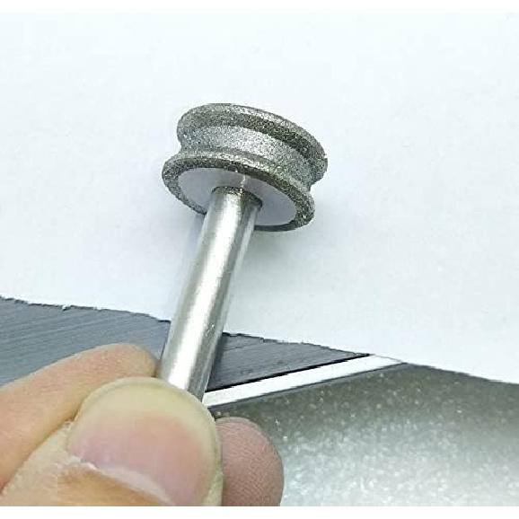 

3-15мм Алмазный шлифовальный круг Абразивный диск для стекла Плоскость Прямая кромка Фаска Хвостовик 6мм (Зернистость : 150, Размер : 3MM) 6MM