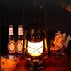 Vintage Hurricane Lantern Rechargeable and Battery Powered Metal Hanging Lantern with Dimmer Switch