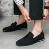 Moda de Comercio Exterior Zapatos de Cuero Puntiagudos para Hombre Zapatos Pequeños de Cuero con Flecos Retro Mocasines Casuales para Hombre Talla Grande Zapatos Doudou