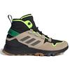 Adidas Terrex Hikster Mid Synthetic Leather Fabric Comfortable Versatile Durable High-Top Outdoor Functional Shoes Men Shoes Black Brown FW0383
