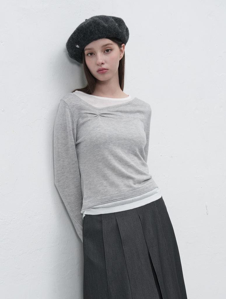 GENERALIDEA Gnrl Logo Wool Beret [Charcoal] / Wbe3L91511