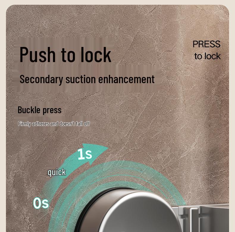 Saugbecher-Mopp- und Besenhalter - Bohrerfreie Wandmontage für die Badezimmeraufbewahrung