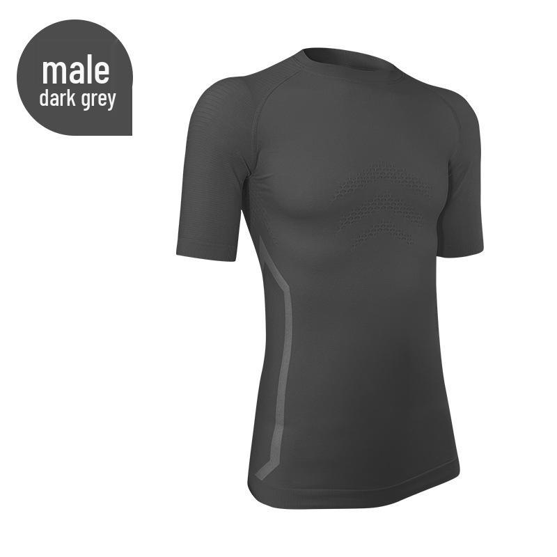 Quick-Dry Compression T-Shirt: Plus Size Unisex Short Sleeve for Outdoor Running & Fitness