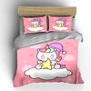 Cute Unicorn Bedding Set Pink Bedding Duvet Cover Set Duvet Cover Pillowcases (1 * Duvet Cover 2 * Pillowcases, Without Duvet Insert)