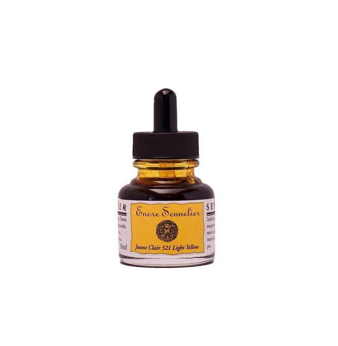 Encre à dessin - Sennelier - 10-134010-521 - 30 ml - Jaune clair - Résistante à l'eau