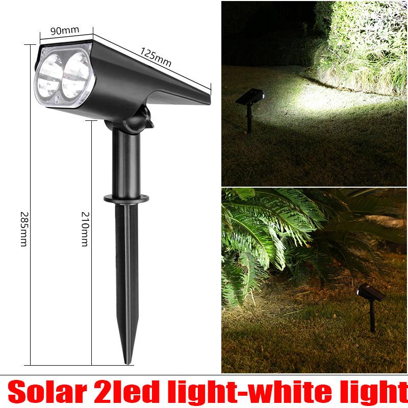 2/9 Led Solar Powered Lamp Adjustable Solar Spotlight In-Ground IP65 Waterproof Landscape Wall Light Outdoor Lighting