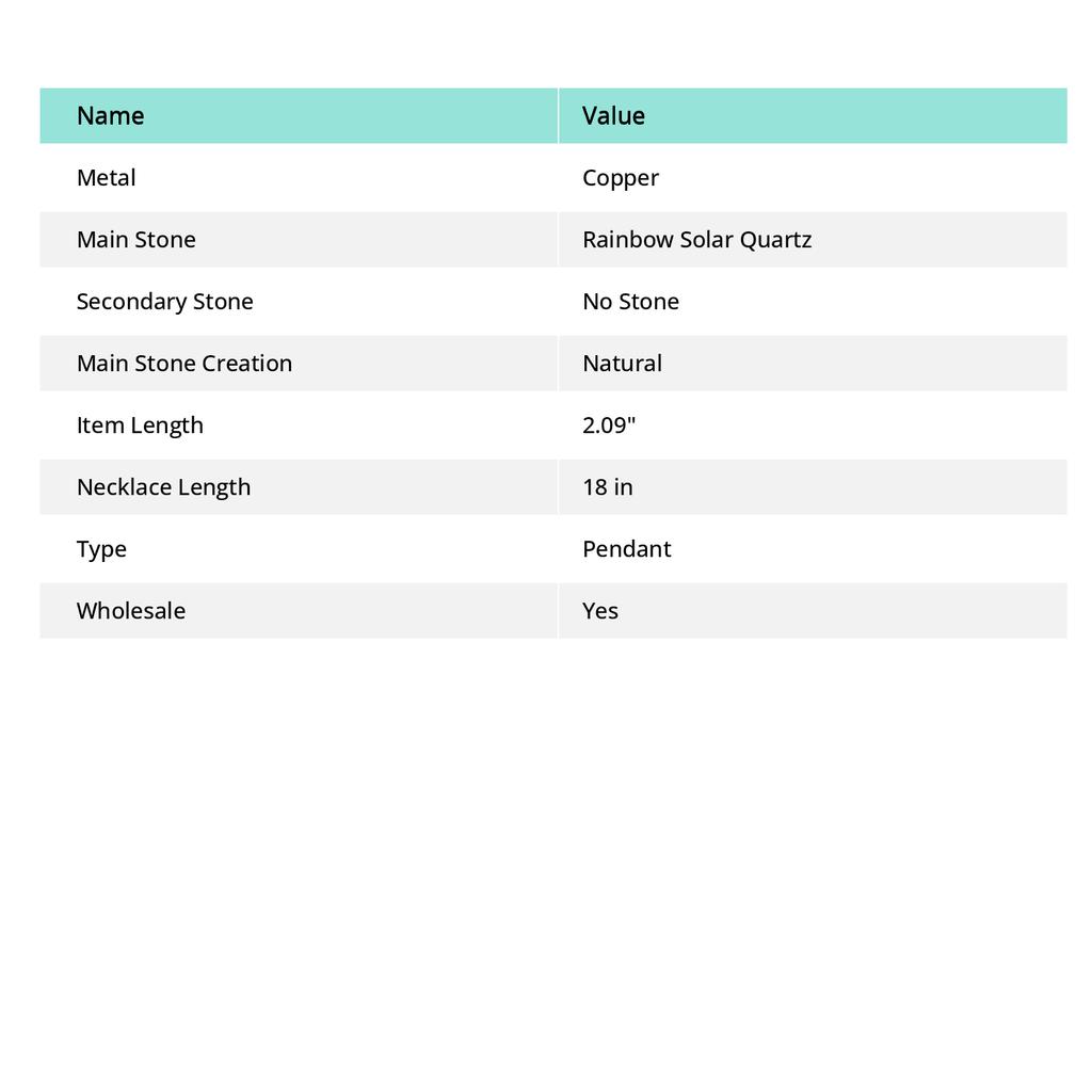 Rainbow Solar Quartz Handmade Copper Wire Wrap Tree Of Life Pendant 2.09" i5K04