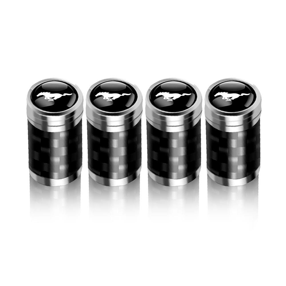 Carbon Fiber Car Wheel Tire Valve Cap Tyre Rim Stem Cover Accessories For Ford Ranger S-Max Focus Galaxy Mondeo Transit Tourneo