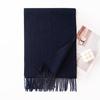 Autumn and Winter New Solid Color Scarf for Women Versatile Neck Scarf Thickened Warm Shawl Simple Tassel