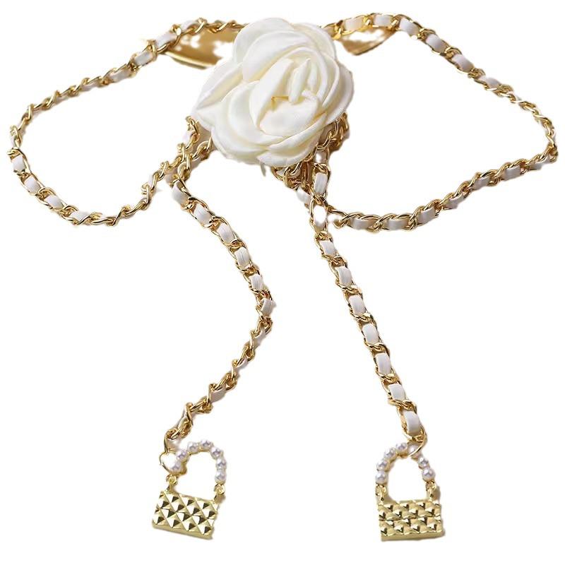 Kamelienblumen-Hüftketten-Gürtel für Damen - Elegantes Accessoire für Kleider & Jeans