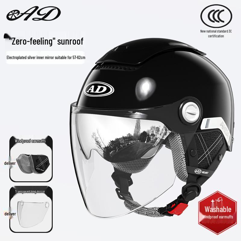 National Standard Class A 3C Certified All-Season Electric Bicycle Helmet with Sunroof and Summer Sun Protection