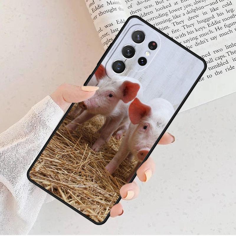 Funny Cartoon Pig Phone Case For Samsung Galaxy S25 S23 S30 S8 S21 S20 FE S24 S22 Note 10 20 Plus lite Ultra