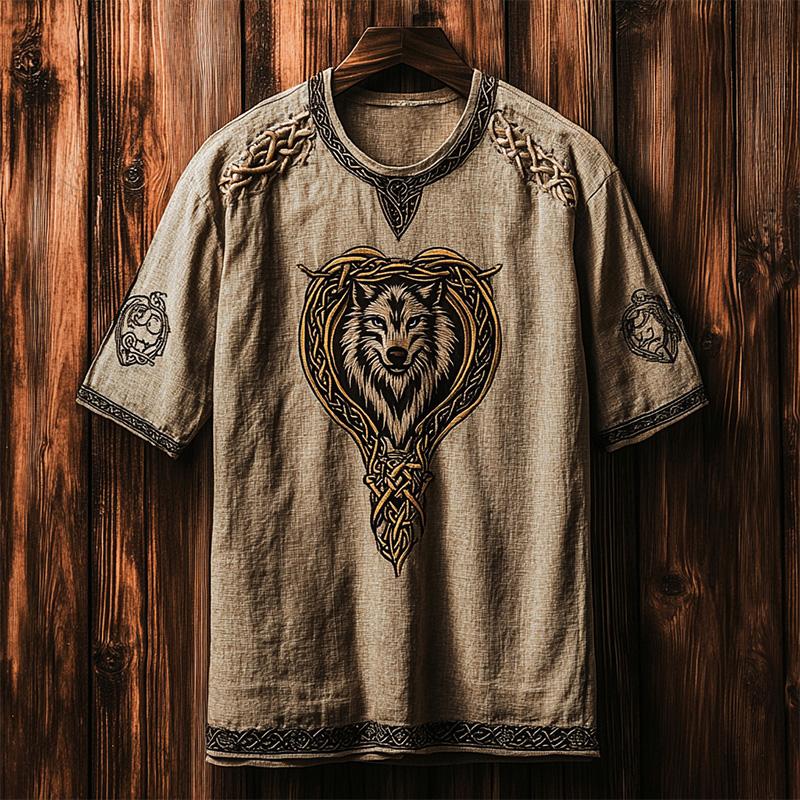 Vintage Men's T-Shirt Artistic Totem Pattern Print Short Sleeve Summer Outdoor Casual Plus Size Tees Top Women Clothing